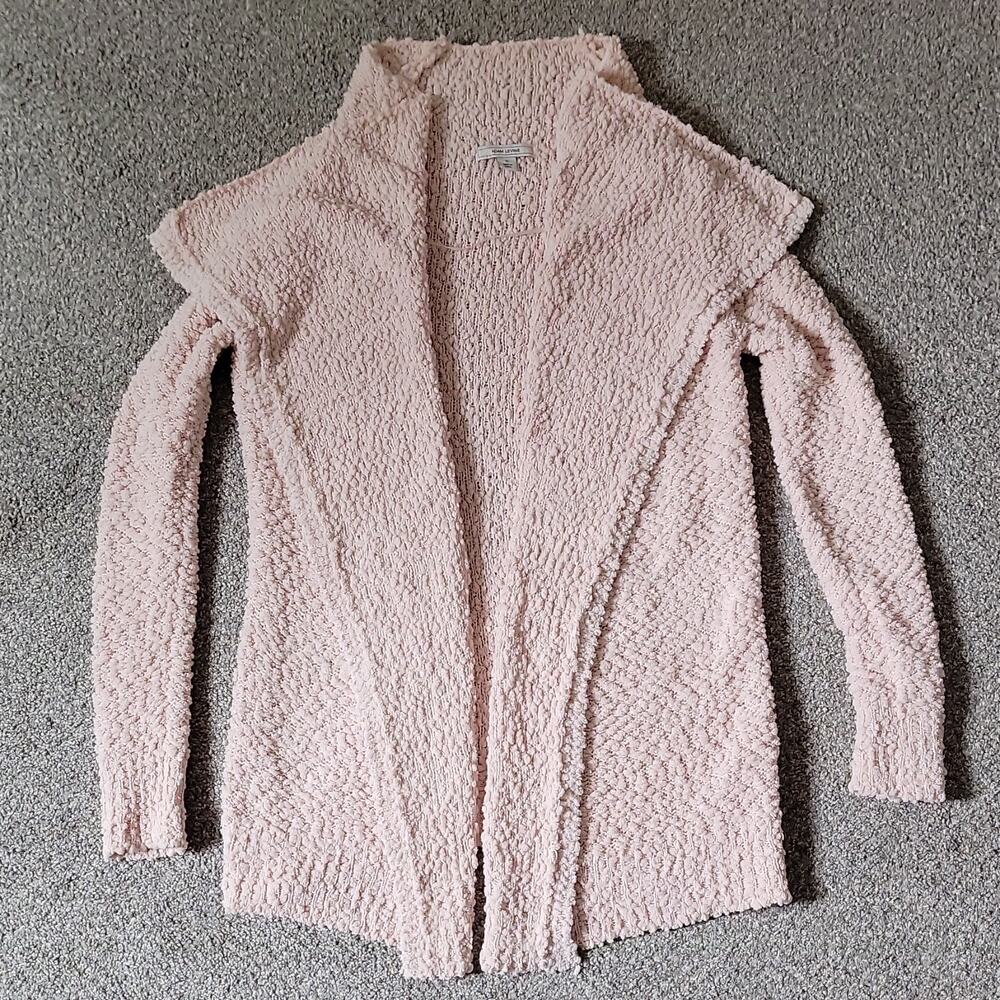 Adam Levine Pink Open Knit Cardigan Sweater Women's S Long Sleeve RN 42000